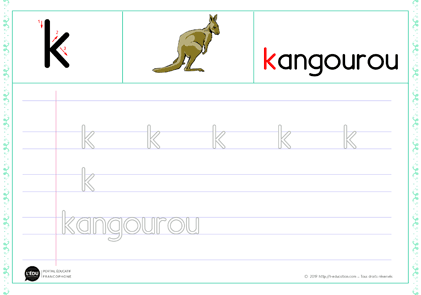 k minuscule script