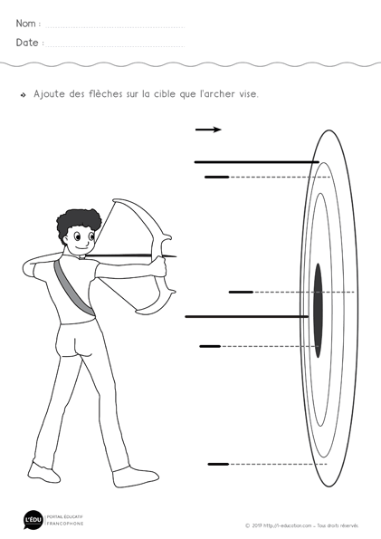PDF Fiche Graphisme les traits horizontaux - Les flèches de l’archer